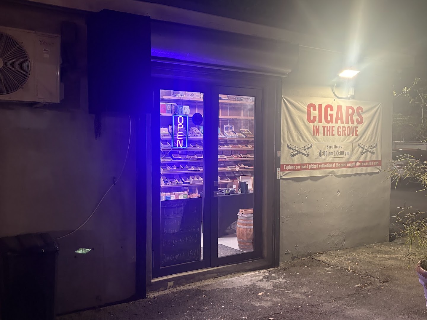 Cigars in the Grove — the room
