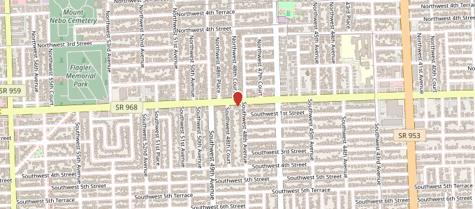 Map to Pizza Onne West Flagler